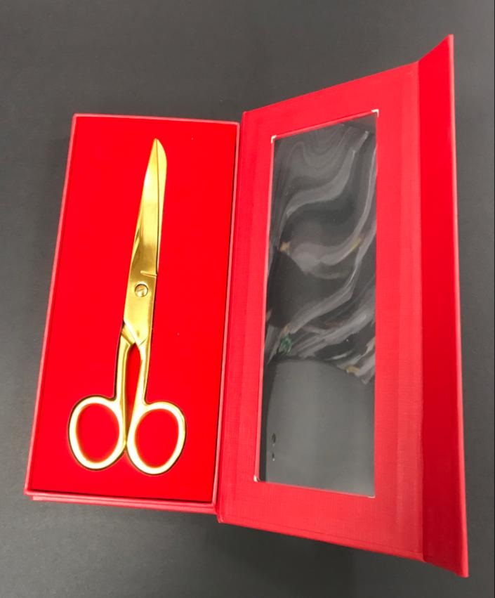 金剪刀 7寸 (18cm) / 剪綵用開張結婚金剪刀較剪禮盒 – 志成文具有限公司 CHI SHING STATIONERY CO., LTD.