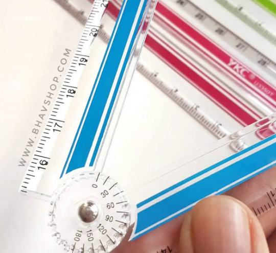 Foldable Ruler with Portractor 折疊尺 ~ 紅色/ 藍色/ 綠色 – 志成文具有限公司 CHI SHING ...